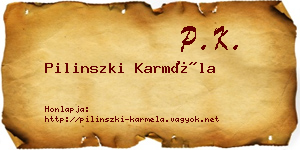 Pilinszki Karméla névjegykártya